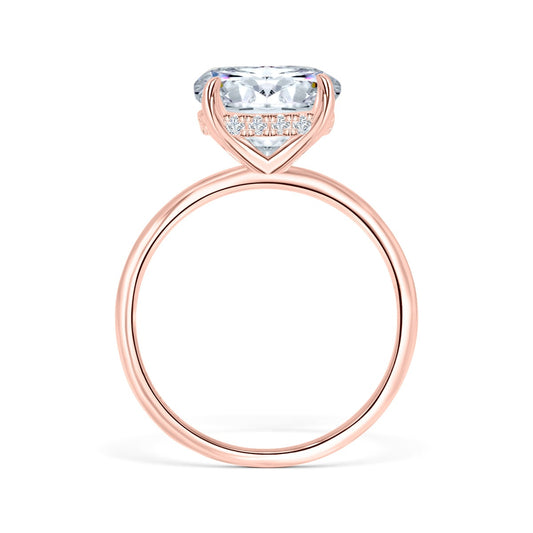 3 CT Round Hidden Halo Moissanite Engagement Ring