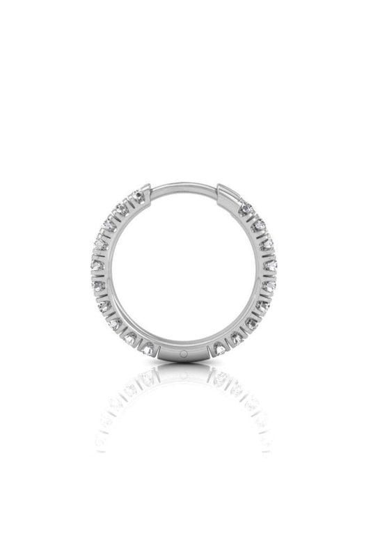 0.61 TCW Round Cut Hoop Moissanite Earrings