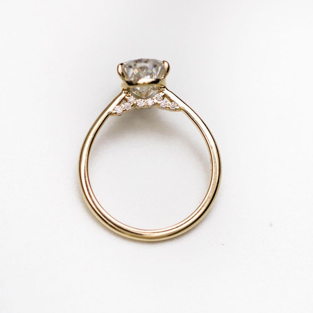 2.35 CT Pear Solitaire Moissanite Engagement Ring
