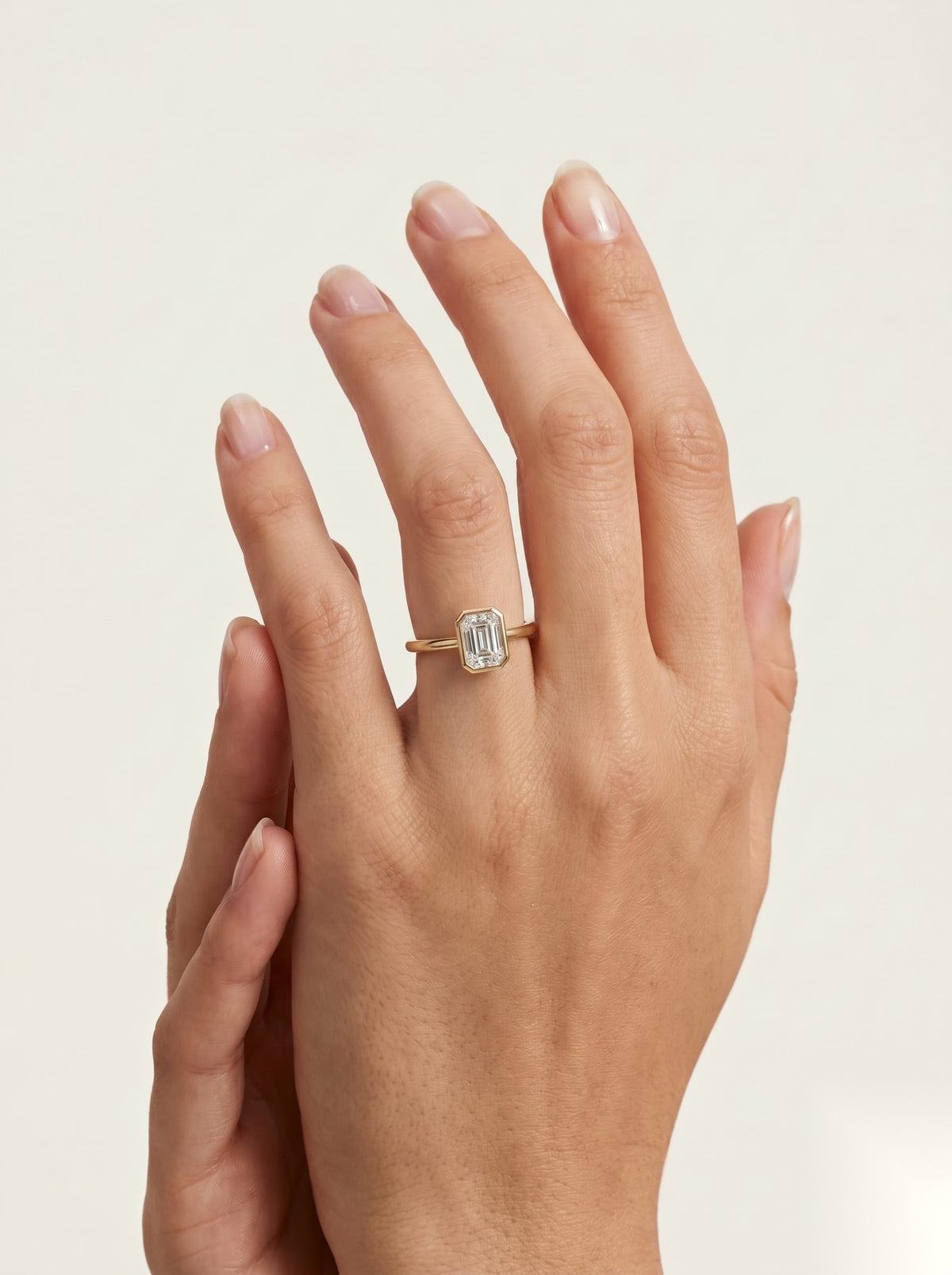 3 CT Emerald Solitaire Moissanite Engagement Ring