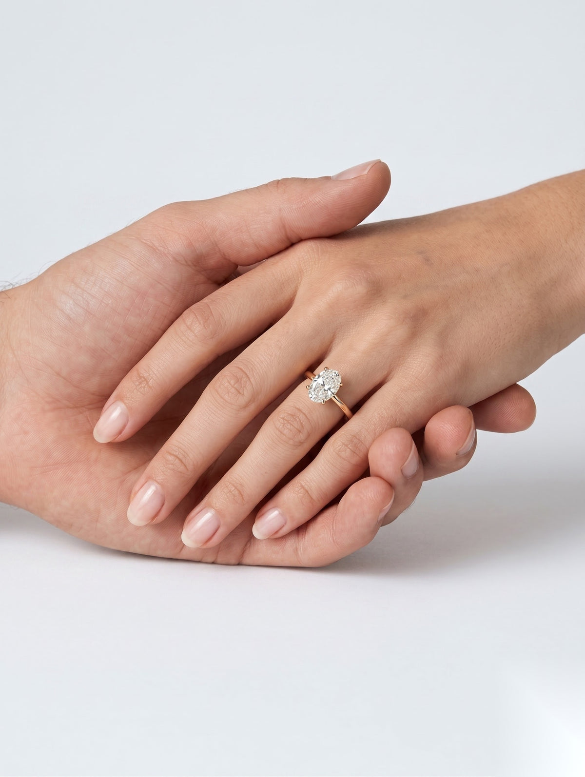 1.25 CT Oval Solitaire Moissanite Engagement Ring