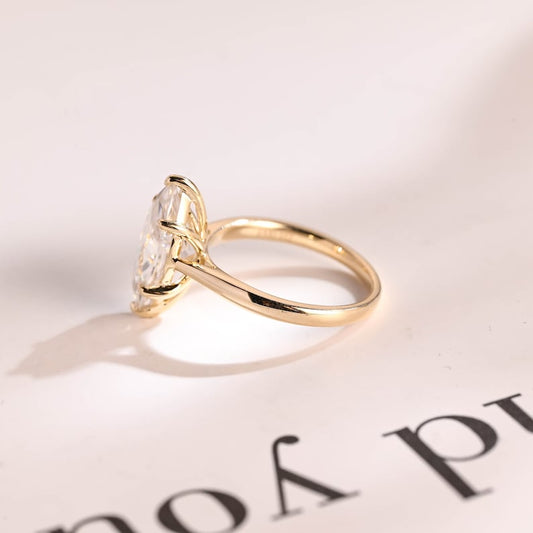 2.0 CT Marquise Solitaire Moissanite Engagement Ring