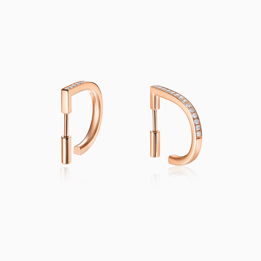 0.28 TCW Round Cut Hoop Moissanite Earrings