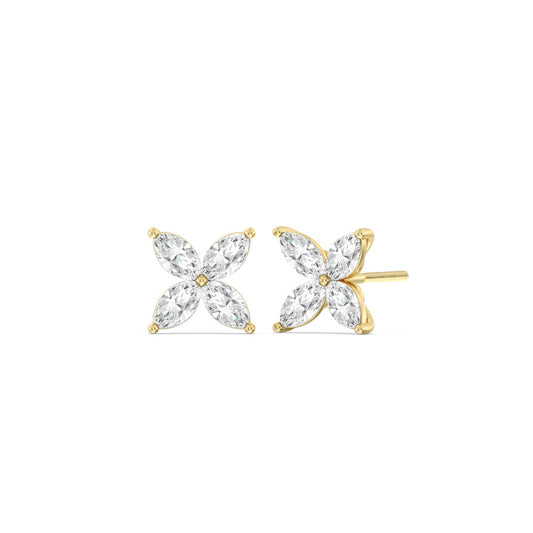 2 TCW Marquise Cut Stud Moissanite Earrings