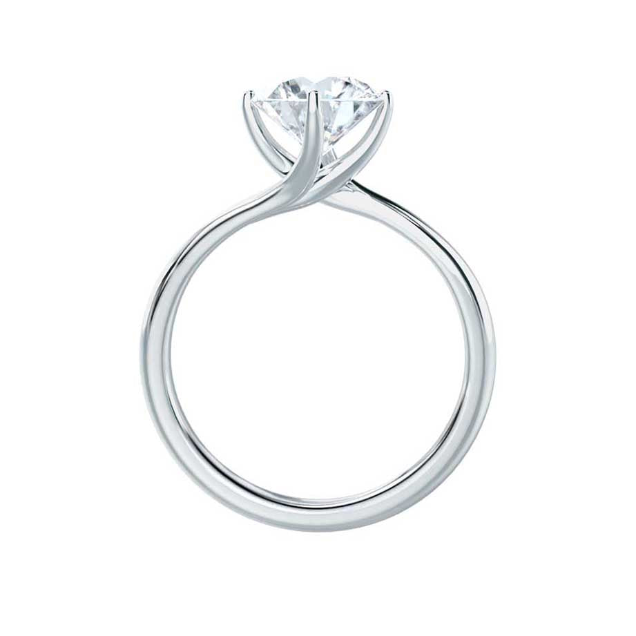 1.2 CT Round Solitaire Moissanite Engagement Ring