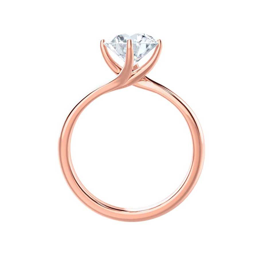 1.2 CT Round Solitaire Moissanite Engagement Ring