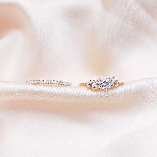 0.45 TCW Round Full Eternity Moissanite Wedding Band