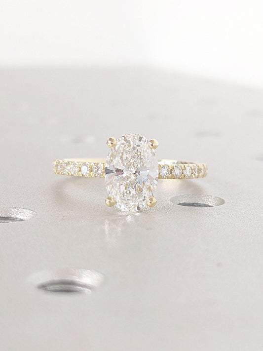 1.2 CT Round Solitaire Moissanite Engagement Ring