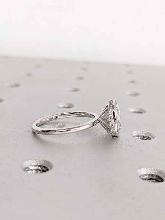 1.2 CT Round Solitaire Moissanite Engagement Ring