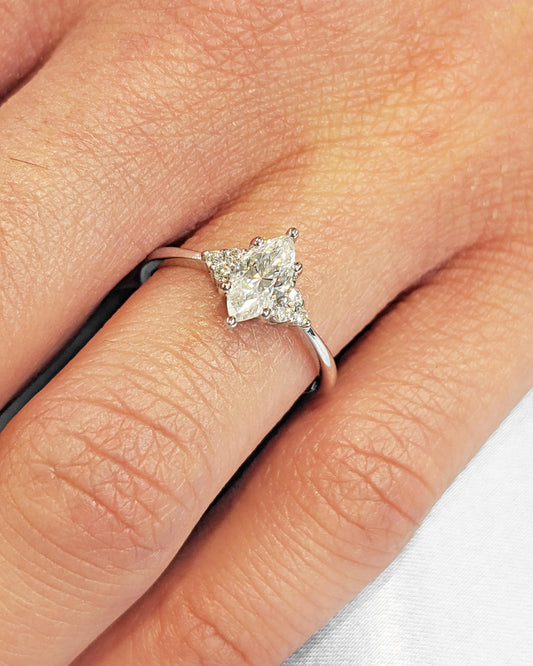 1.2 CT Round Solitaire Moissanite Engagement Ring
