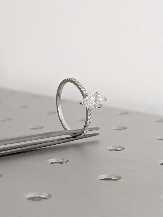 1.2 CT Round Solitaire Moissanite Engagement Ring