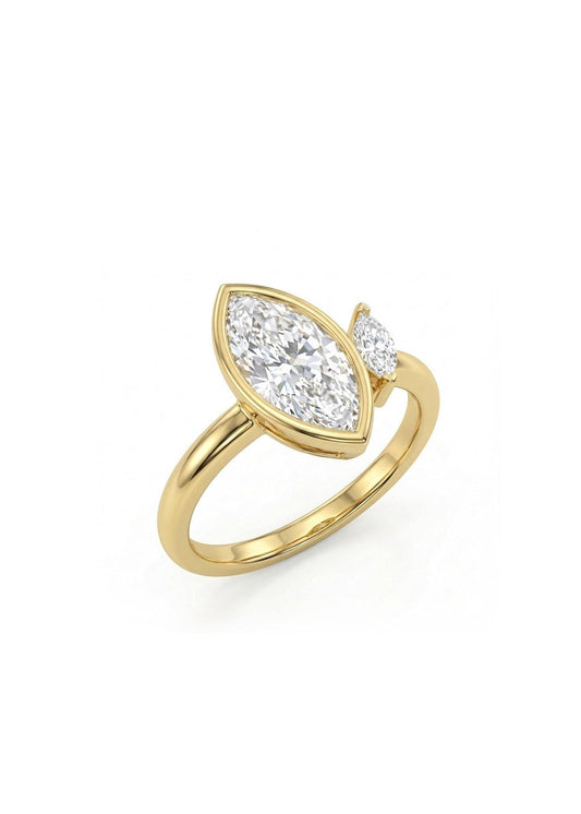 1.2 CT Round Solitaire Moissanite Engagement Ring