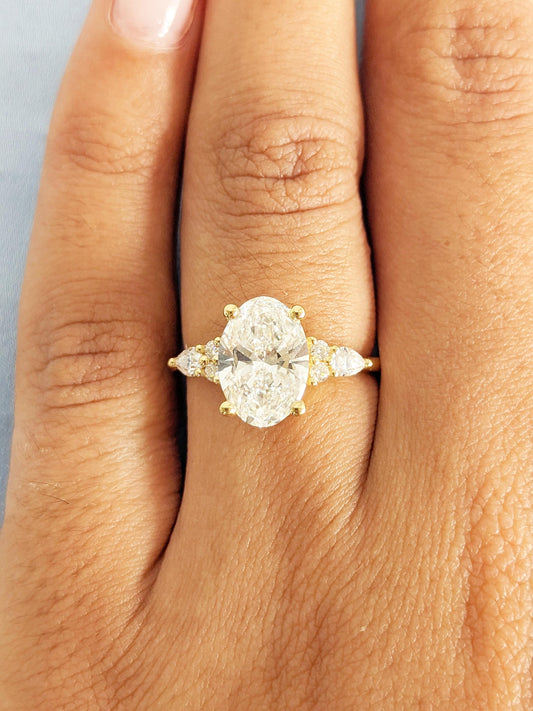 1.2 CT Round Solitaire Moissanite Engagement Ring