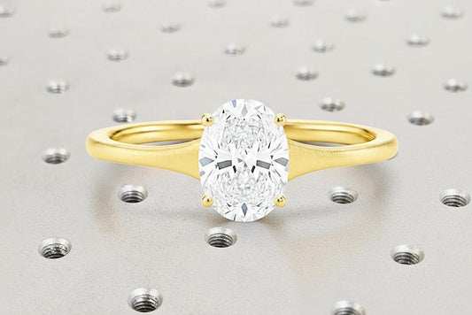 1.2 CT Round Solitaire Moissanite Engagement Ring