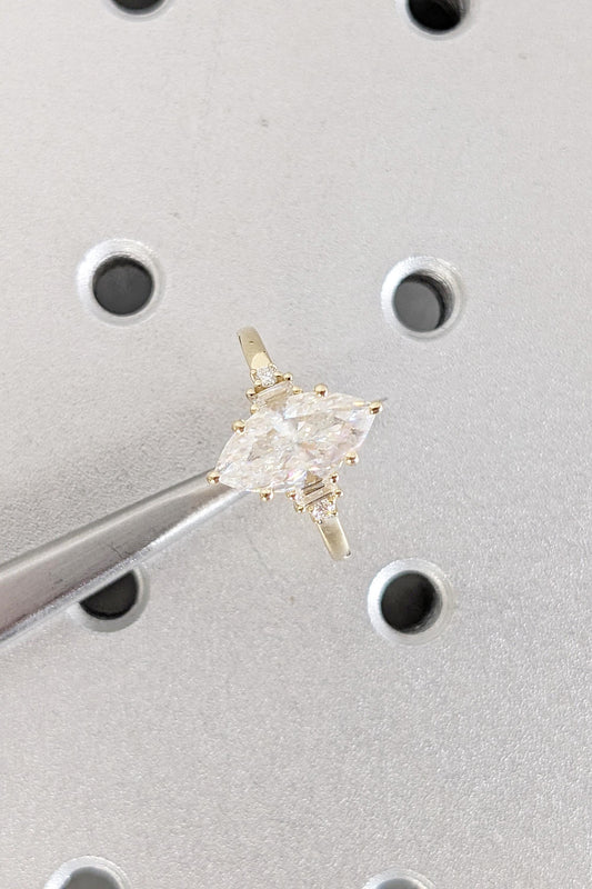 1.2 CT Round Solitaire Moissanite Engagement Ring