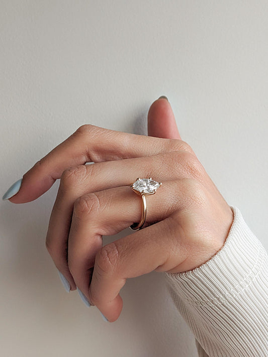 1.2 CT Round Solitaire Moissanite Engagement Ring