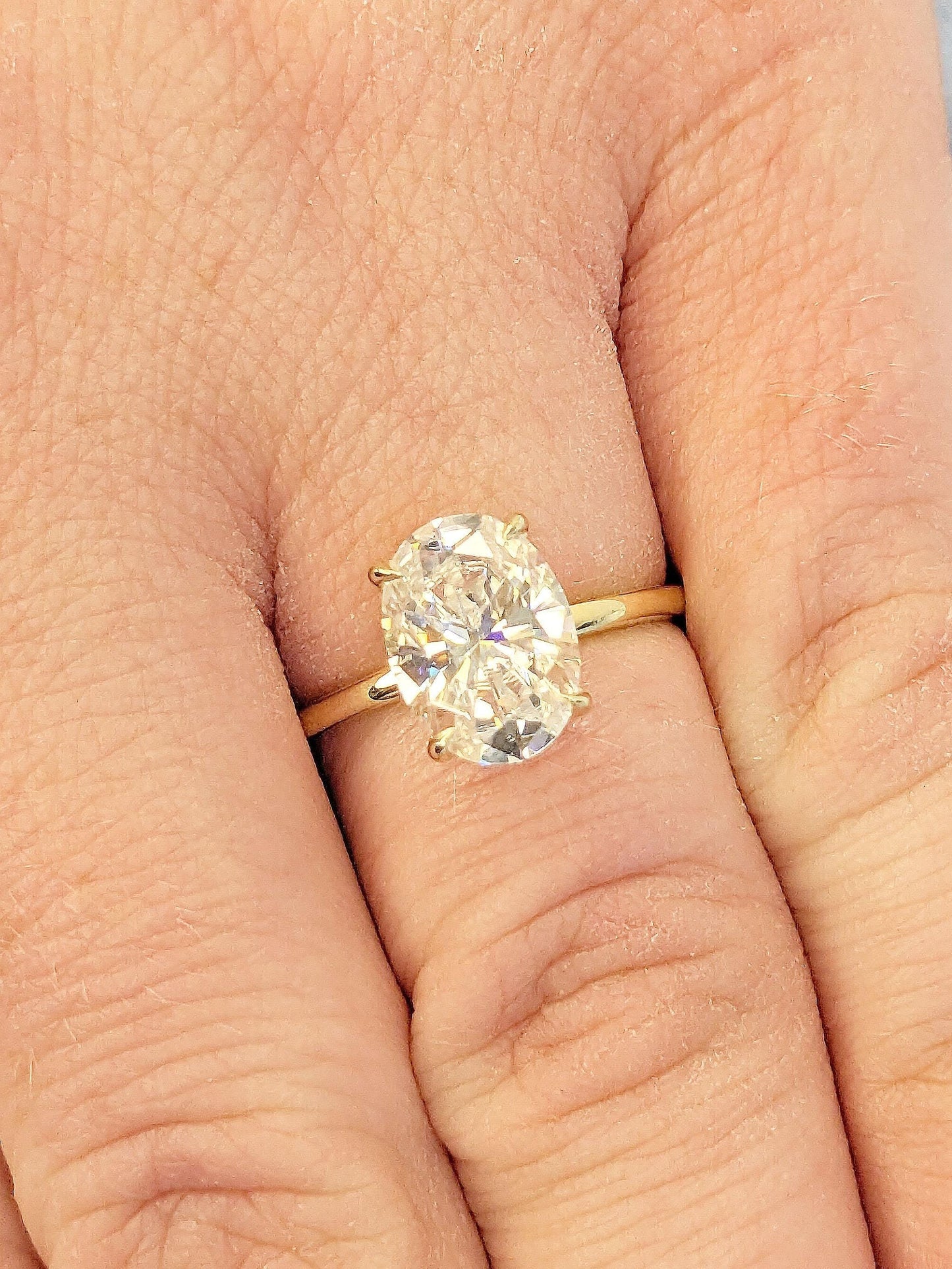 1.2 CT Round Solitaire Moissanite Engagement Ring