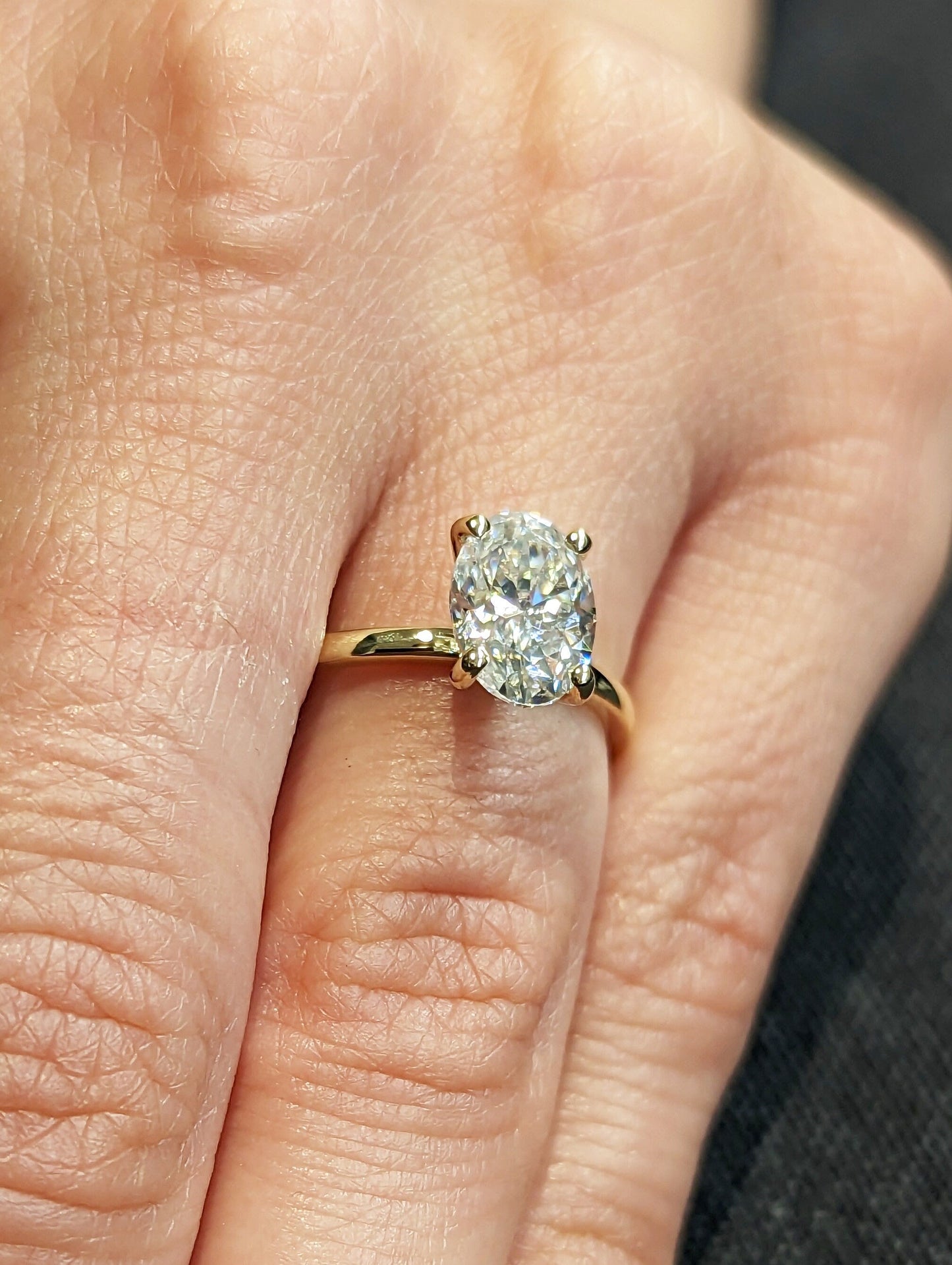 1.2 CT Round Solitaire Moissanite Engagement Ring