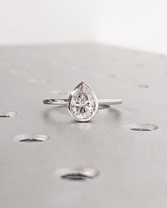 1.2 CT Round Solitaire Moissanite Engagement Ring