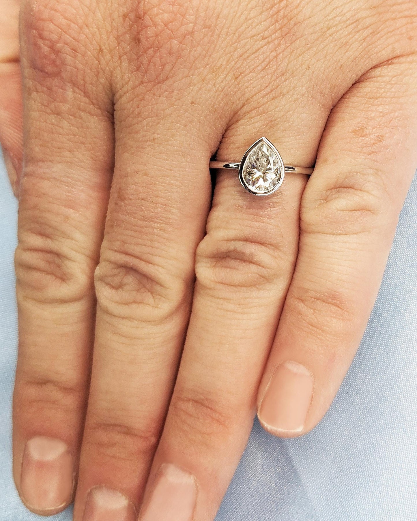 1.2 CT Round Solitaire Moissanite Engagement Ring