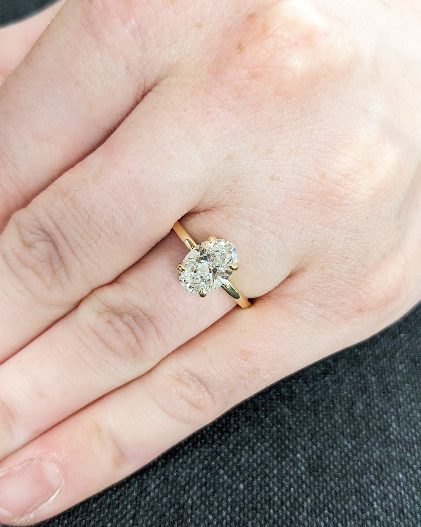 1.2 CT Round Solitaire Moissanite Engagement Ring