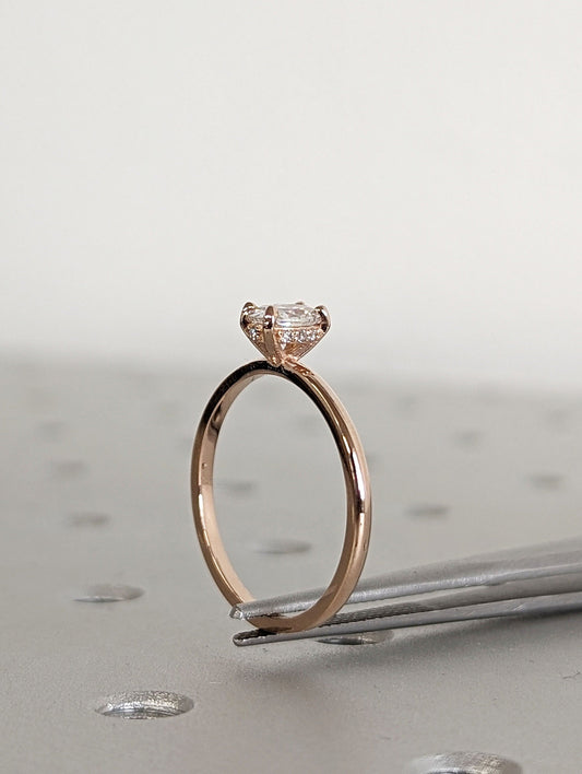 1.2 CT Round Solitaire Moissanite Engagement Ring
