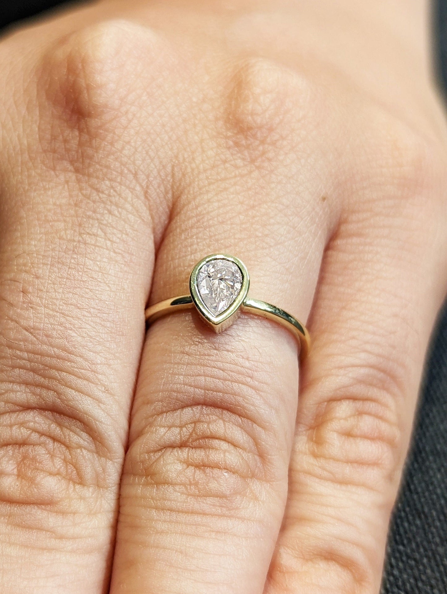 1.2 CT Round Solitaire Moissanite Engagement Ring