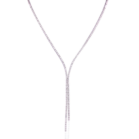 5 TCW Round Moissanite Ballroom Necklace