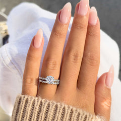 1.22 CT Elongated Cushion Solitaire Moissanite Engagement Ring