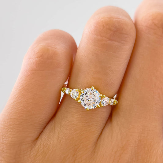 1.22 CT Elongated Cushion Solitaire Moissanite Engagement Ring