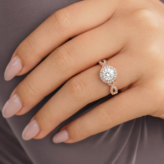 1.22 CT Elongated Cushion Solitaire Moissanite Engagement Ring
