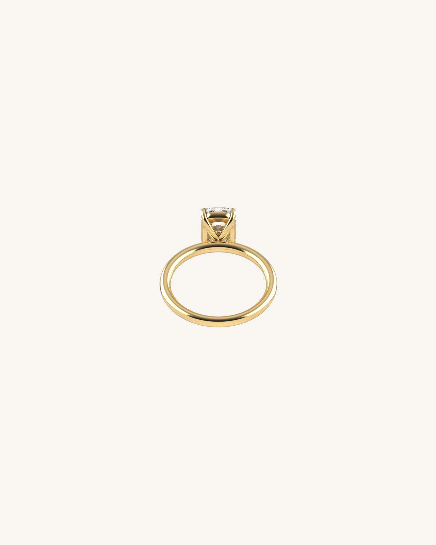 1.5 CT Elongated Cushion Solitaire Moissanite Engagement Ring
