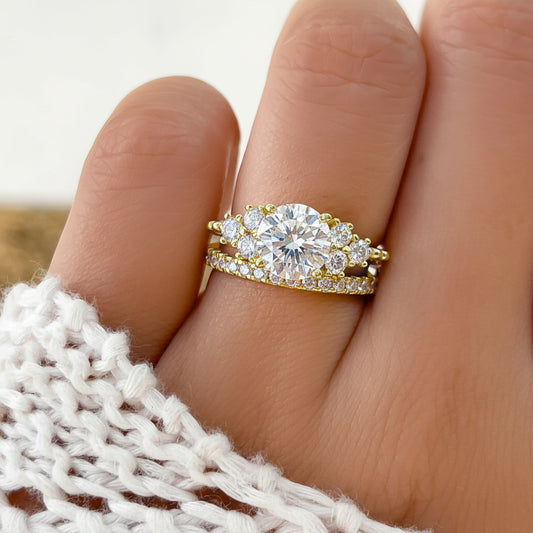 1.22 CT Elongated Cushion Solitaire Moissanite Engagement Ring