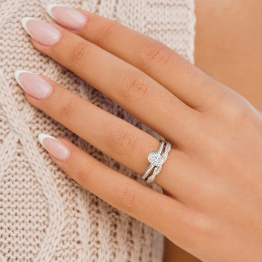 1.22 CT Elongated Cushion Solitaire Moissanite Engagement Ring