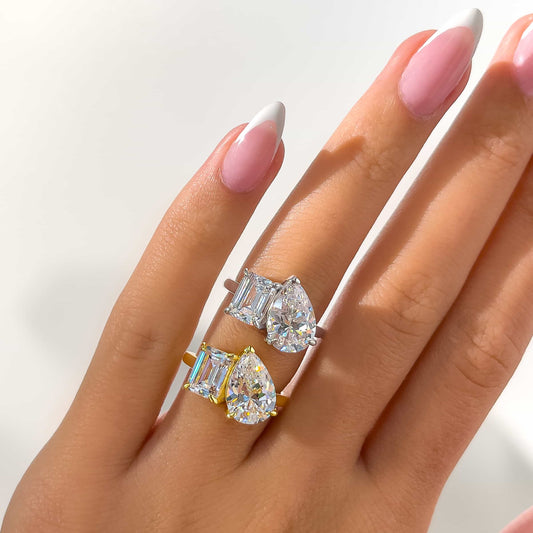 1.22 CT Elongated Cushion Solitaire Moissanite Engagement Ring