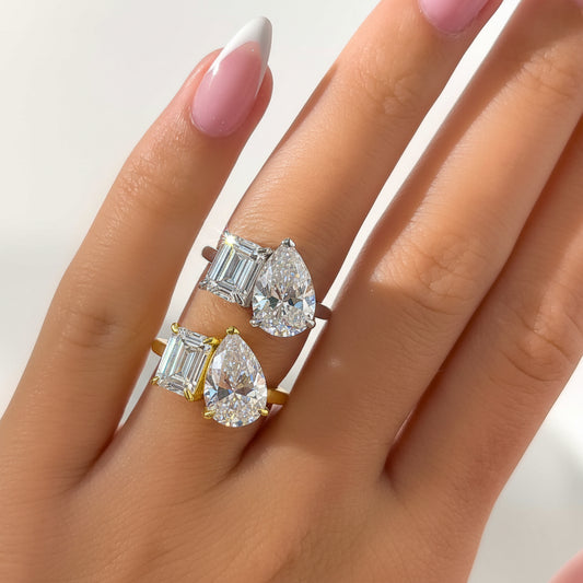 1.22 CT Elongated Cushion Solitaire Moissanite Engagement Ring