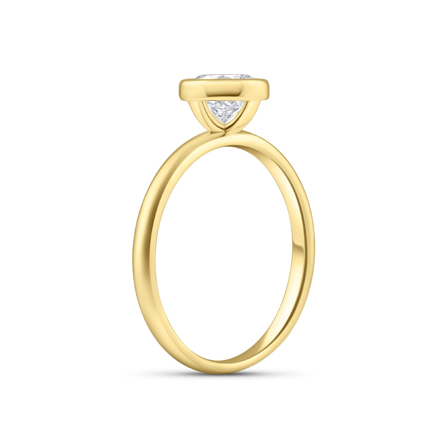 1.22 CT Elongated Cushion Solitaire Moissanite Engagement Ring