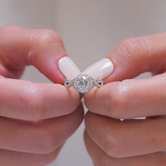 1.22 CT Elongated Cushion Solitaire Moissanite Engagement Ring