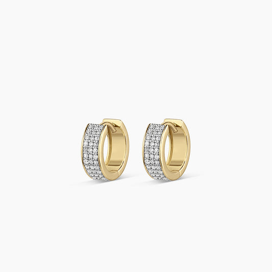 0.2 TCW Round Moissanite Huggies Earrings
