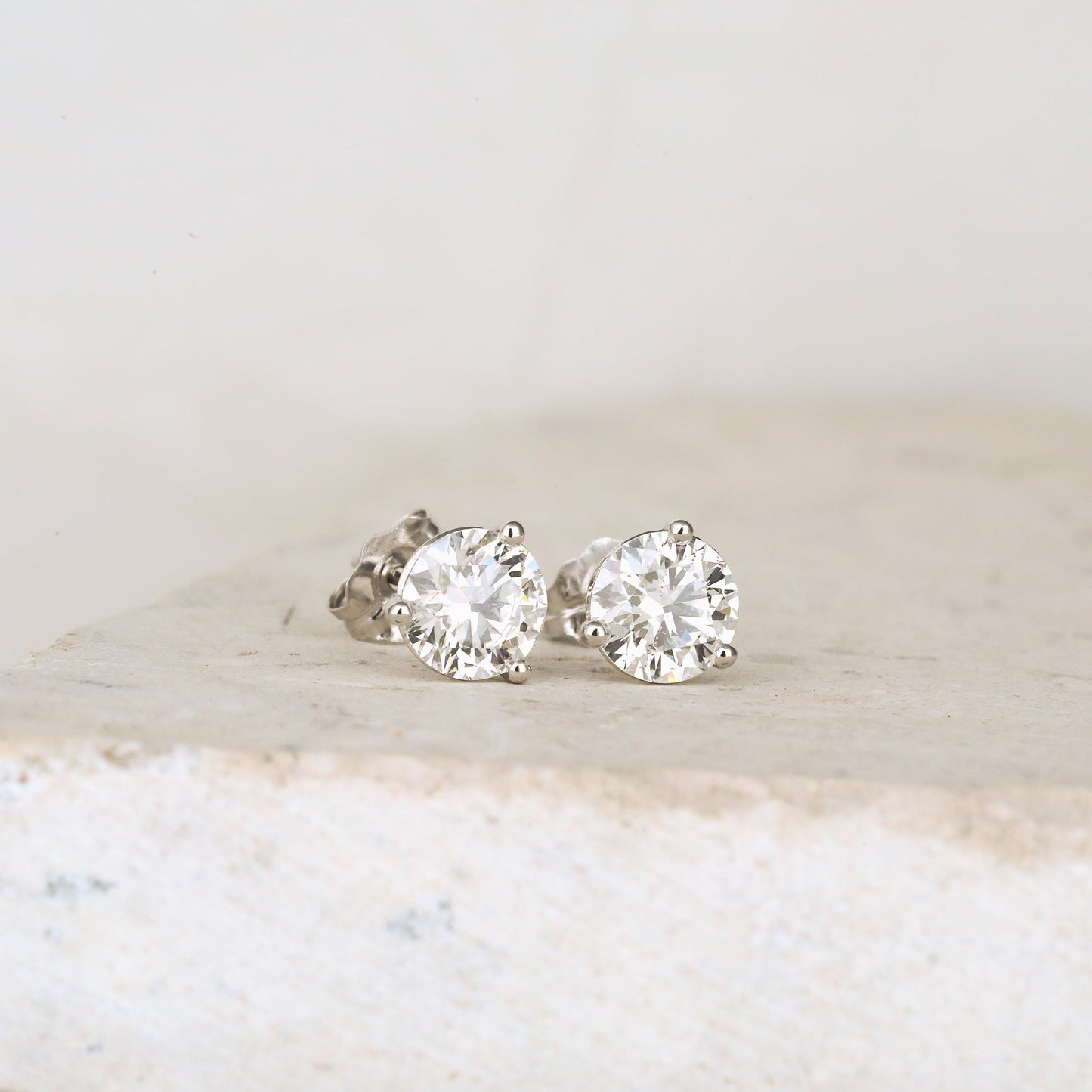 0.70 TCW Round Cut Moissanite Stud Earrings