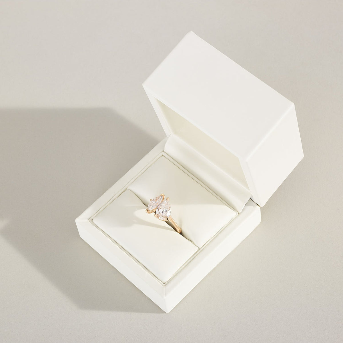 1 CT Pear Toi Et Moi Moissanite Engagement Ring