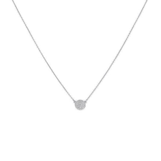 0.2 TCW Round Moissanite Pendant Necklace