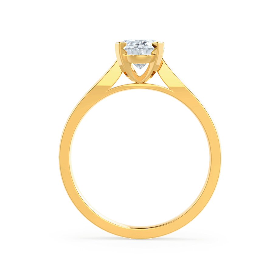 1.5 CT Oval Solitaire Moissanite Engagement Ring