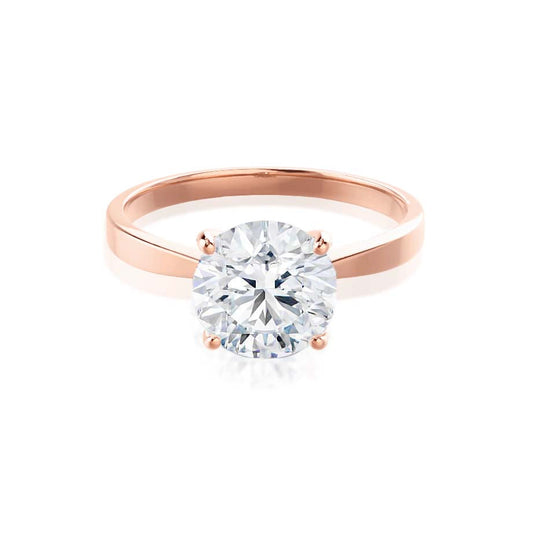 1.5 CT Round Solitaire Moissanite Engagement Ring