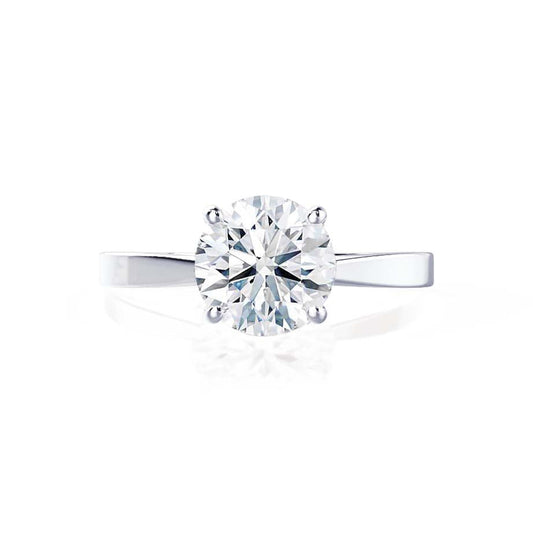 1.5 CT Round Solitaire Moissanite Engagement Ring