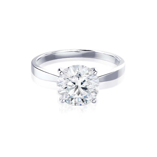1.5 CT Round Solitaire Moissanite Engagement Ring