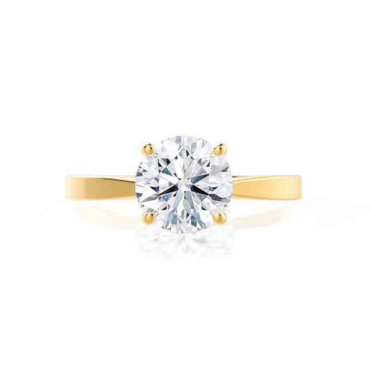 1.5 CT Round Solitaire Moissanite Engagement Ring