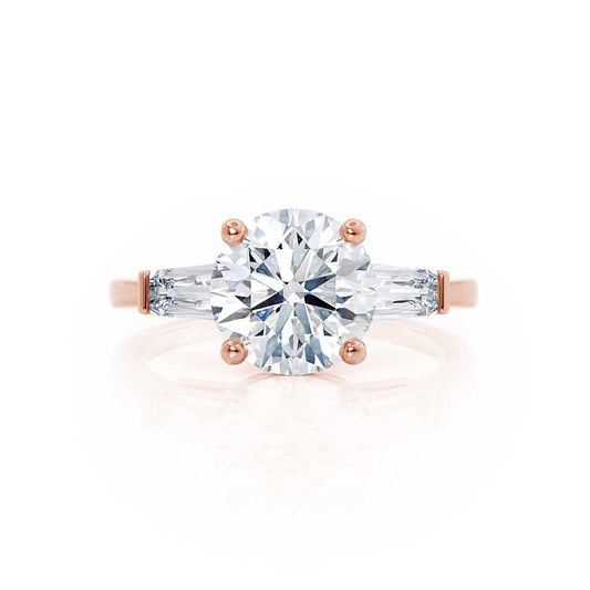 1 CT Round Three Stone Moissanite Engagement Ring