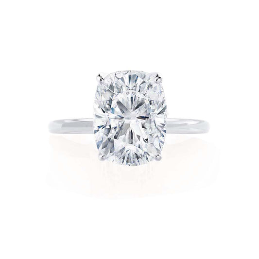 3.34 CT Elongated Cushion Solitaire Moissanite Engagement Ring