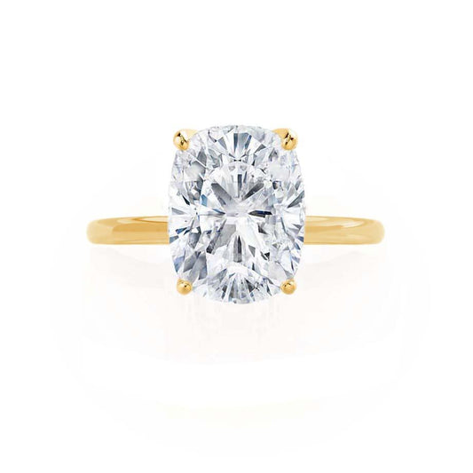 3.34 CT Elongated Cushion Solitaire Moissanite Engagement Ring